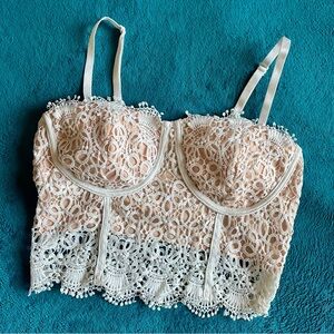 Lace Bustier Top